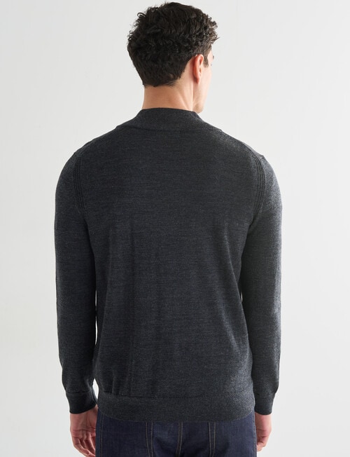 North South Merino North South Merino Quarter Zip Jumper, Charcoal product photo View 02 L