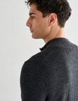 North South Merino North South Merino Quarter Zip Jumper, Charcoal product photo View 06 S