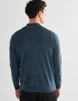 North South Merino 1/4 Zip Jumper, Petrol product photo View 02 S