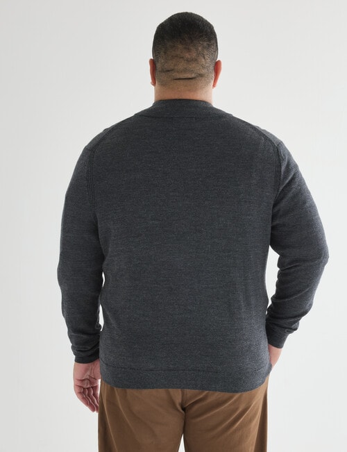 North South Merino North South Merino Quarter Zip Jumper, Charcoal product photo View 02 L