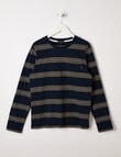 No Issue Stripe Long Sleeve Tee, Navy product photo
