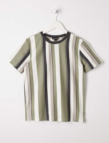 No Issue V Stripe Short Sleeve T-Shirt, Khaki product photo