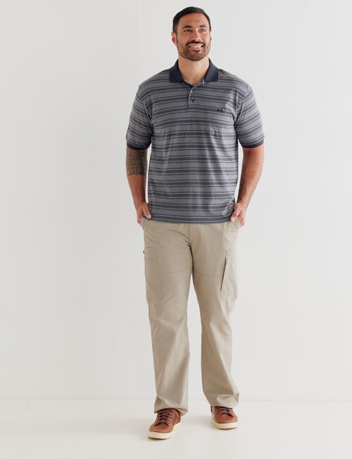 Logan Dusty Polo, Grey & Navy product photo View 03 L