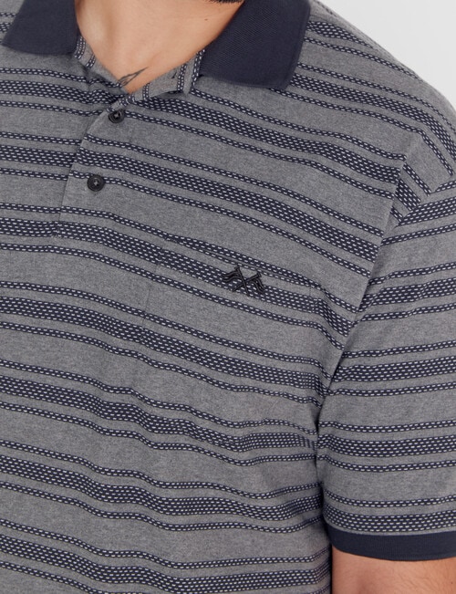 Logan Dusty Polo, Grey & Navy product photo View 04 L