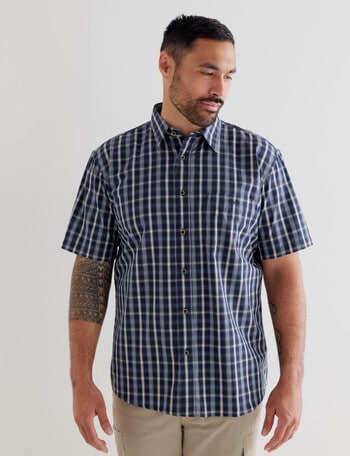 Logan Broom Short Sleeve Shirt, Navy product photo