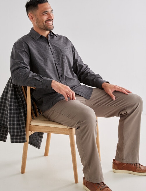 Logan Ezra Long Sleeve Shirt, Black product photo View 03 L
