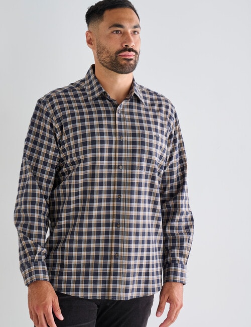 Logan Hume Long Sleeve Shirt, Charcoal product photo View 05 L