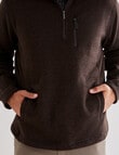 Logan Drum Fleece Pullover, Brown product photo View 04 S