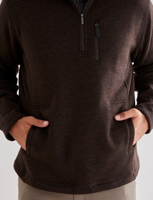 Logan Drum Fleece Pullover, Brown product photo View 04 L
