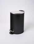 Haven Devon Round Pedal Bin, 3 Litre, Black product photo