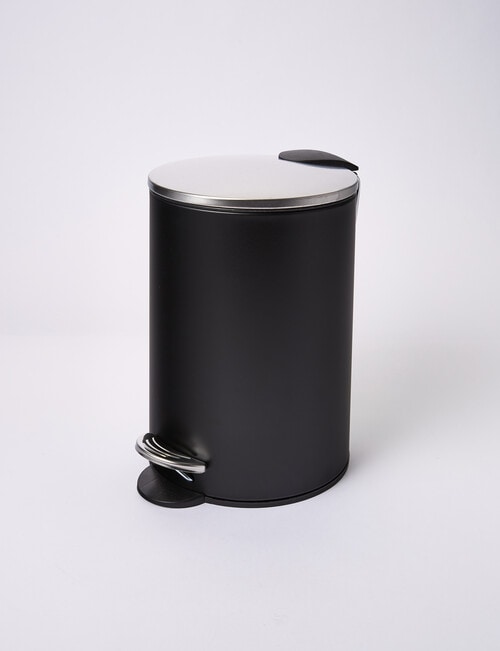Haven Devon Round Pedal Bin, 3 Litre, Black product photo