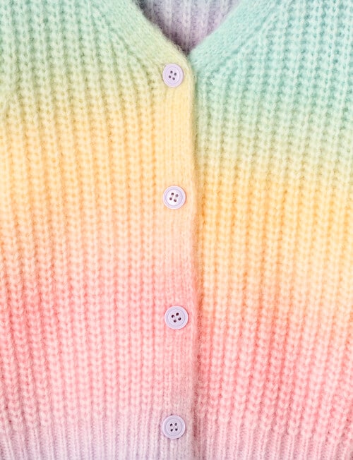 Mac & Ellie Ombre Cardigan, Rainbow product photo View 02 L