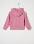 Mac & Ellie Supersoft Rib Hoodie, Berry Marle product photo View 02 S