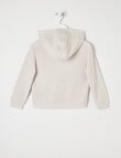 Mac & Ellie Supersoft Rib Hoodie, Oat Marle product photo View 02 S