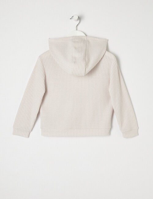 Mac & Ellie Supersoft Rib Hoodie, Oat Marle product photo View 02 L