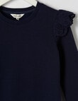Mac & Ellie Frill Sleeve Sweatshirt, Navy product photo View 02 S