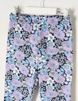 Mac & Ellie Large Floral Full Length Legging, Navy product photo View 02 S