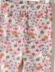 Mac & Ellie Bunny Full Length Floral Legging, Chalk Pink product photo View 02 S