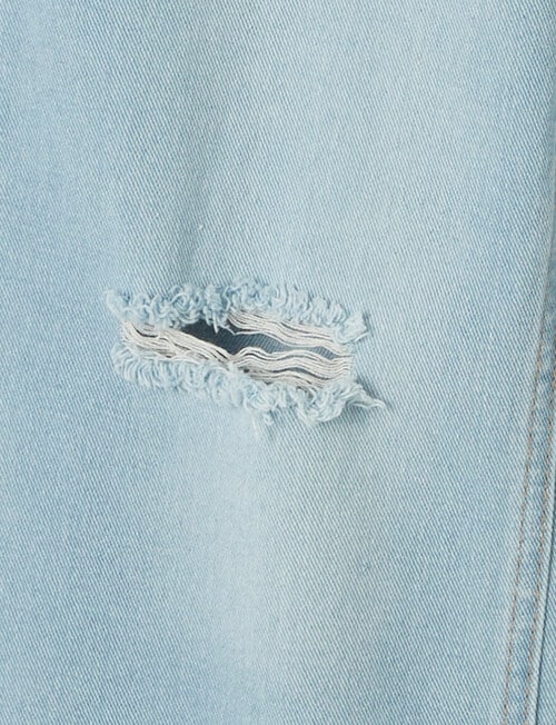 Mac & Ellie Wide Leg Distressed Jeans, Light Blue product photo View 03 L