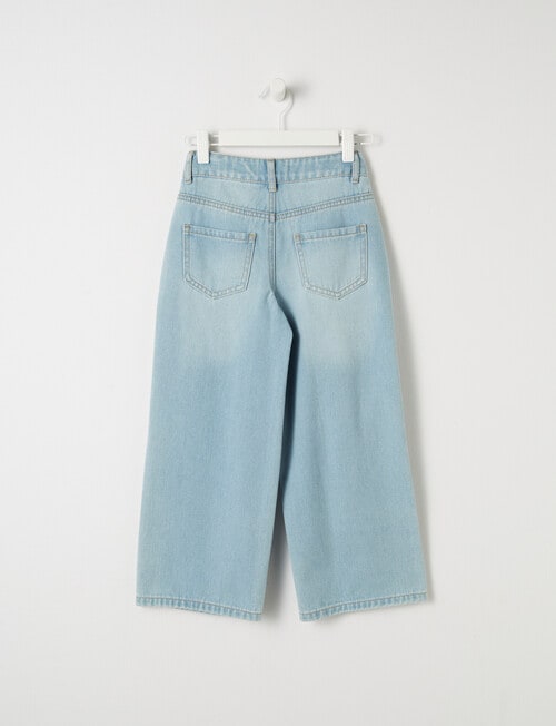 Mac & Ellie Wide Leg Distressed Jeans, Light Blue product photo View 04 L