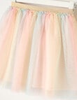 Mac & Ellie Rainbow Tulle Spot Skirt, Peach Multi product photo View 02 S