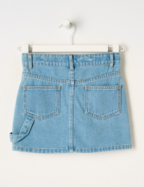 Mac & Ellie Cargo Denim Skirt, Mid Blue product photo View 02 L