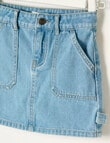 Mac & Ellie Cargo Denim Skirt, Mid Blue product photo View 03 S