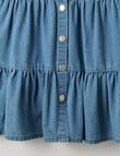 Mac & Ellie Long Sleeve Denim Tiered Dress, Mid Blue product photo View 02 S