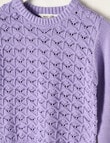 Mac & Ellie Knit Detail Jumper, Wisteria product photo View 02 S