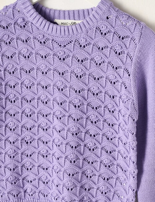 Mac & Ellie Knit Detail Jumper, Wisteria product photo View 02 L