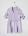 Mac & Ellie Gingham Long Sleeve Shirt Dress, Lavender product photo