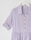 Mac & Ellie Gingham Long Sleeve Shirt Dress, Lavender product photo View 02 S
