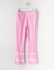 Mac & Ellie Tie Dye Full-Length Rib Flare Legging, Flamingo product photo