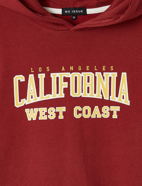 No Issue Hoodie California, Burgundy product photo View 02 L
