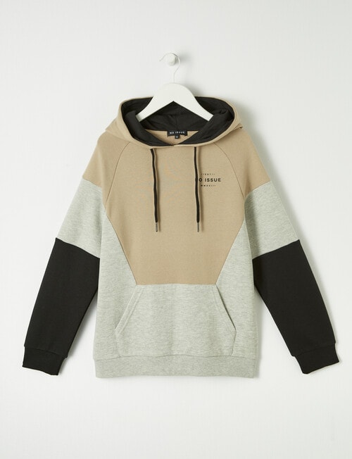 No Issue Spliced Hoodie, Taupe product photo