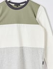 No Issue Long Sleeve Tee Colour Block, Khaki product photo View 02 S