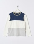No Issue Long Sleeve Tee Colour Block, Navy product photo