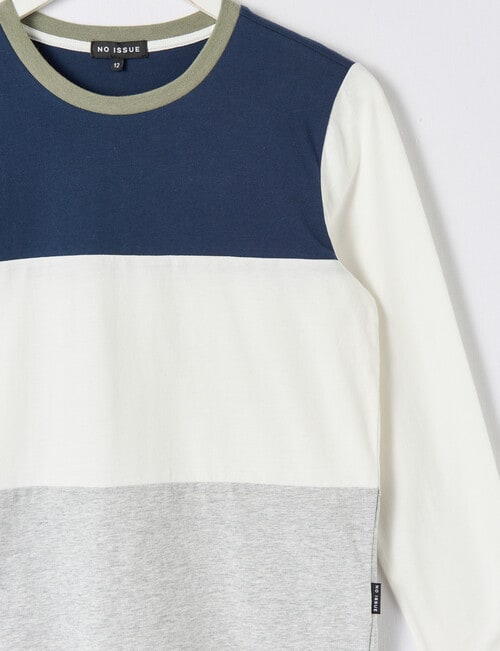 No Issue Long Sleeve Tee Colour Block, Navy product photo View 02 L