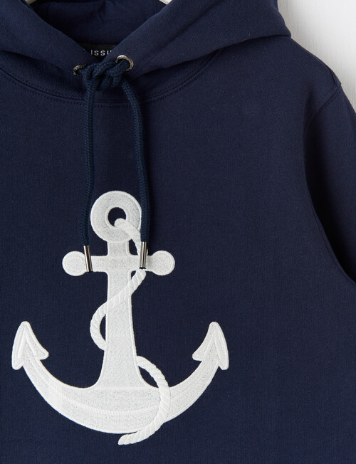 No Issue Anchor Hoodie, Navy product photo View 03 L