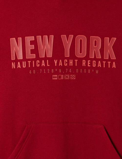No Issue NYC Debossed Hoodie, Dark Tomato product photo View 03 L