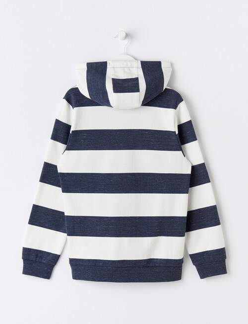 No Issue Stripe Hoodie, Navy & White product photo View 02 L