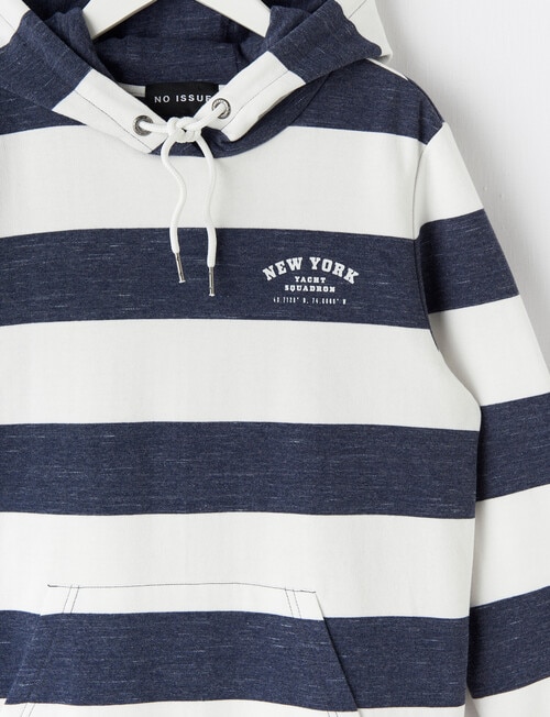 No Issue Stripe Hoodie, Navy & White product photo View 03 L