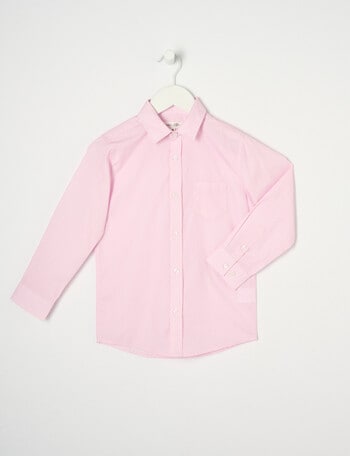 Mac & Ellie Geometric Long Sleeve Formal Shirt, Pink product photo