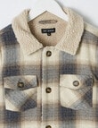 No Issue Jacket Check Lined Shacket, Taupe product photo View 02 S