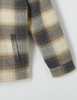 No Issue Jacket Check Lined Shacket, Taupe product photo View 03 S