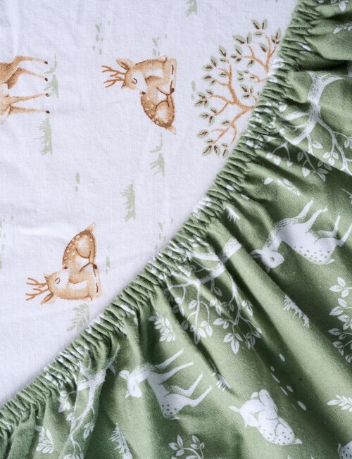 Teeny Weeny Flannelette Bassinet Fitted Sheets, 2-Pack, Fawn product photo View 03 L