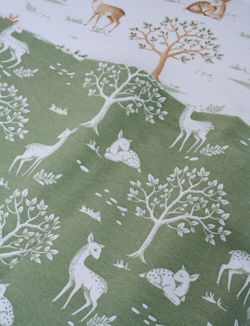 Teeny Weeny Flannelette Cot Fitted & Flat Sheet Set, Fawn product photo View 03 L
