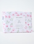 Teeny Weeny Flannelette Cot Fitted & Flat Sheet Set, Floral product photo View 02 S