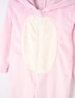 Sleep Mode Bunny Fluffy Pale Pink Onesie, Pale Pink, 2-8 product photo View 03 S