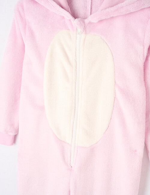 Sleep Mode Bunny Fluffy Pale Pink Onesie, Pale Pink, 2-8 product photo View 03 L